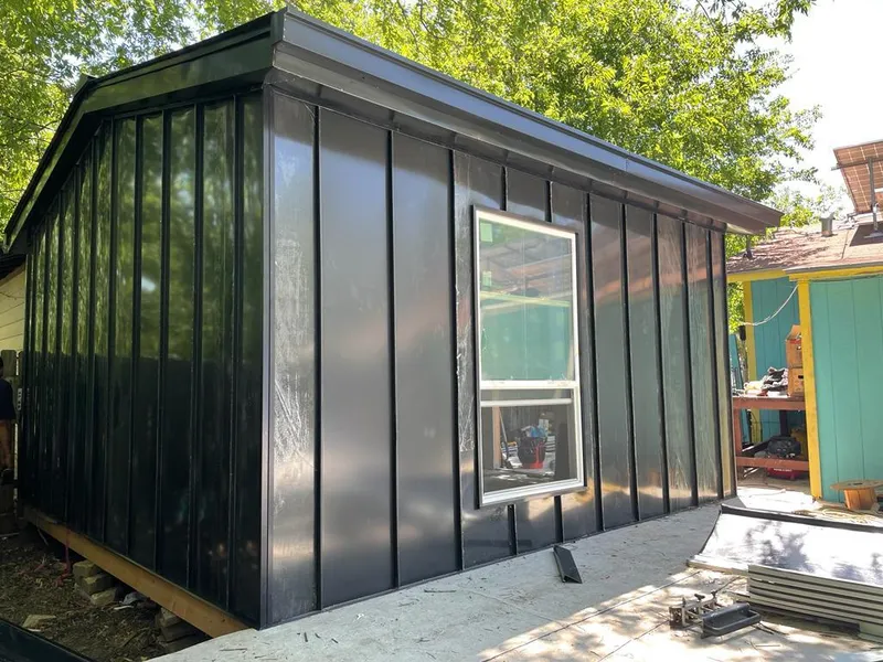 Black standing seam metal wall panels for Metal Roof Installation in Somerdale