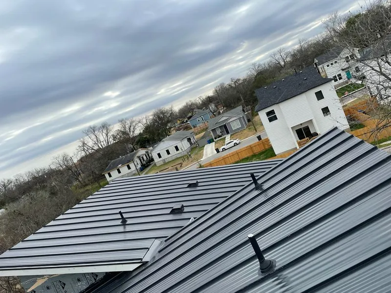Standing seam metal roof panels with vents for Skylight Repair in Somerdale